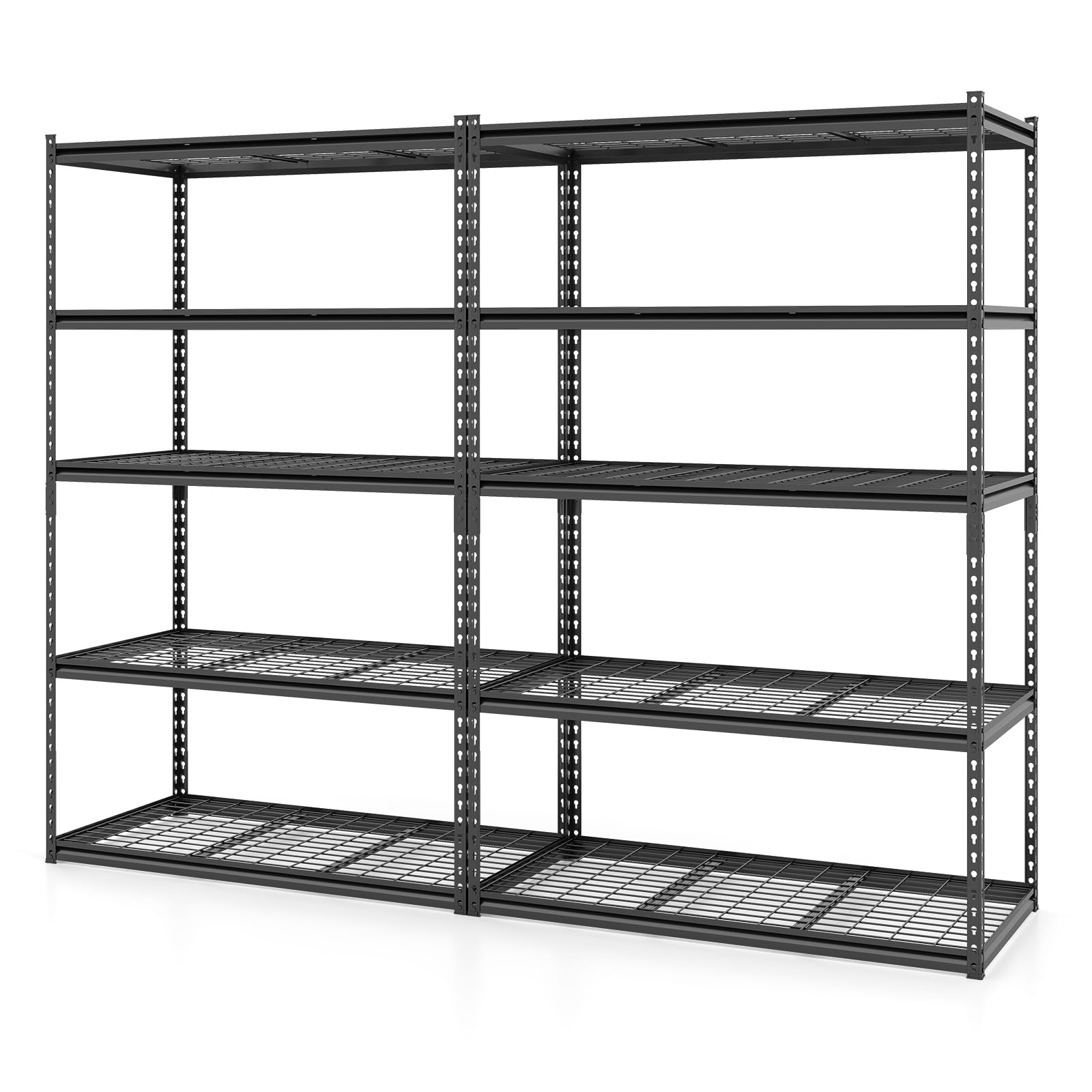 Tangkula 5-Tier Metal Storage Shelves(48"L x 24"W x 72"H)
