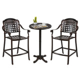 Tangkula 3 Piece Patio Bar Set
