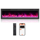 Tangkula 68”/60”/50”/42”/36” Wi-Fi Enabled Electric Fireplace