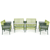 Tangkula 4 Pieces Outdoor Rattan Chair Set for Backyard, Poolside, Balcony