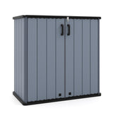 Tangkula 23.5 Cu.ft Outdoor Storage Box with Floor & Lockable Door