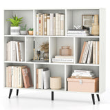 Tangkula 10-Cube Bookcase 47”L Storage Bookshelf