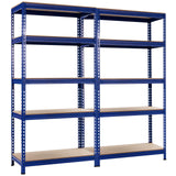 Tangkula 5-Tier Steel Storage Shelves, 73" Heavy Duty Garage Shelf with Adjustable Shelves