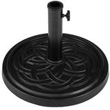 Tangkula 18" Round Umbrella Base with Adjustable Knob Fit 1.5"/1.9" Poles