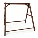Tangkula 880lbs A-Frame Wood Porch Swing Frame
