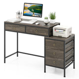 Tangkula 51" Home Office Desk with Printer Stand