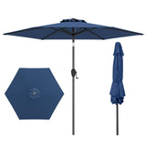 Tangkula Heavy Duty Outdoor Umbrella with Push Button Tilt
