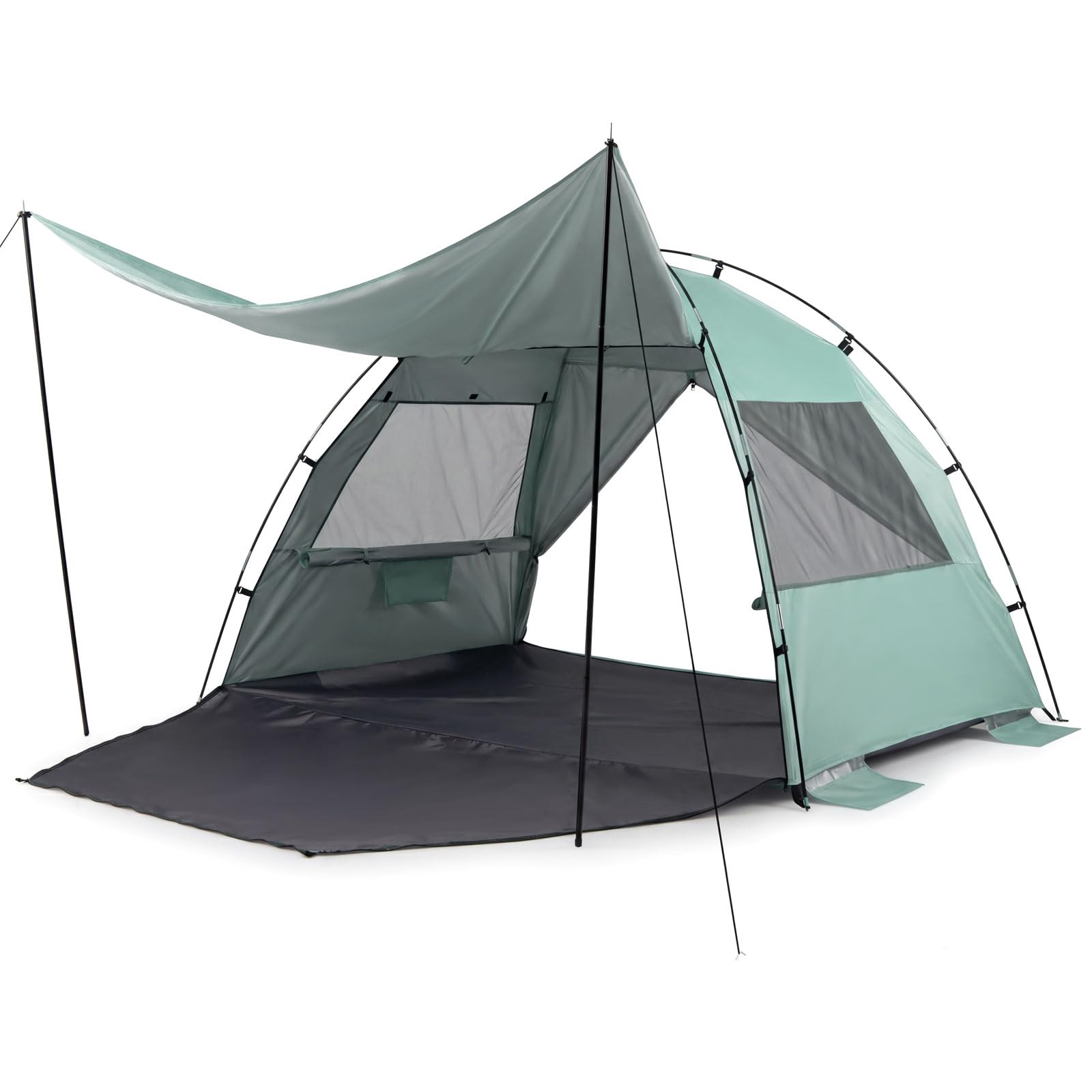 Tangkula 3/4/5/6 Person Pop Up Beach Tent with Canopy