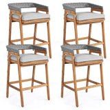 Tangkula Patio Counter Height Bar Stools Set