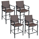 Tangkula Outdoor Counter Height Bar Stools Set
