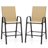 Tangkula Outdoor Bar Stools Set of 2/4 for Backyard Deck Pool
