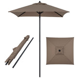 TANGKULA 5 FT Patio Umbrella, Outdoor Table Market Umbrella with Quick-Release Button