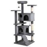 Tangkula 52" Tall Cat Tower with Cushioned Top Perch