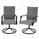 Tangkula Padded Patio Swivel Chairs Set of 4/2 Heavy Duty Metal Frame Rocker Chair