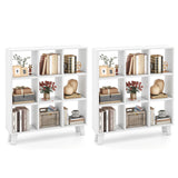 Tangkula 9-Cube Bookcase, Freestanding 3-Tier Bookshelf with 6 Removable Shelves