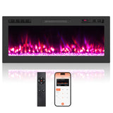 Tangkula 68”/60”/50”/42”/36” Wi-Fi Enabled Electric Fireplace