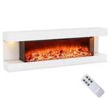Tangkula 32" Fireplace Mantel with 18 Inches 3 Sided Fire Place