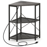 Tangkula Corner Printer Stand with Power Outlet
