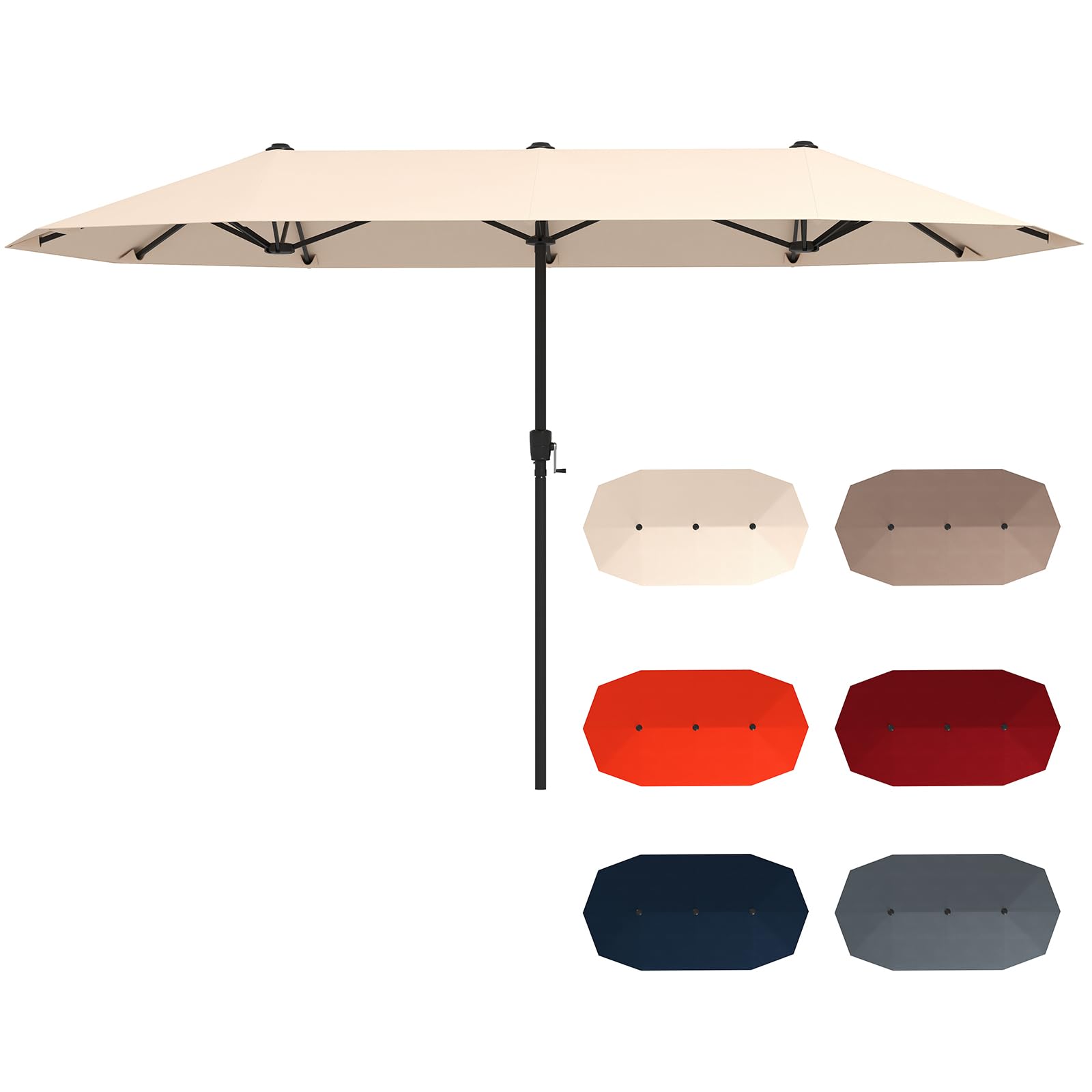 Tangkula 13 ft Large Patio Umbrella, Beige Tangkula 13 ft Large Patio Umbrella, Beige
