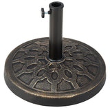 30lbs Patio Market Umbrella Base, Heavy Duty Outdoor Stand, Cast Iron Umbrella Holder for Garden Beach, Classic Round Umbrella Standing Deck Porch