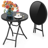 Tangkula Round Folding Side Table