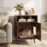 Tangkula Cat Litter Box Enclosure with Open Top Storage