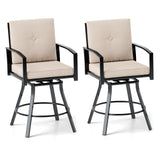 Tangkula 44" H Outdoor Swivel Bar Stools Set of 2