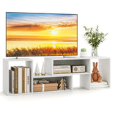 Tangkula 2 Pieces L-Shaped TV Stand