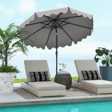 Tangkula 9 FT Patio Umbrella with Crank Handle