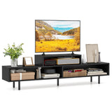 Tangkula 3 Cubby TV Stand for TVs up to 70"