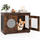 Tangkula Furniture Style Dog Crate for Small and Medium Dogs with Translucent Window and Lockable Door