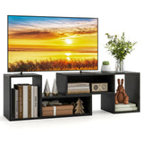 Tangkula 2 Pieces L-Shaped TV Stand