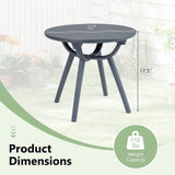 Tangkula Outdoor 20" Round Patio Bistro Table (1/2 Pack)
