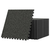 Tangkula 0.79" Thick Rubber Top Exercise Mat 48 Sq Ft