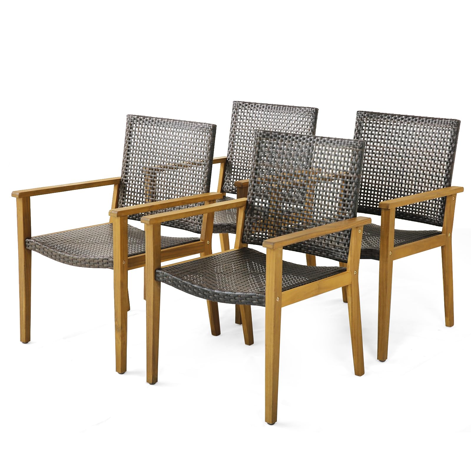 Patio Dining Chairs Set of 4 - Tangkula