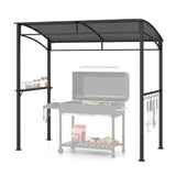 7ft Grill Gazebo, Patio Barbecue Canopy with Serving Shelf and Storage Hooks