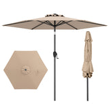 Tangkula Heavy Duty Outdoor Umbrella with Push Button Tilt