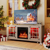 Tangkula 58" LED Fireplace TV Stand for TVs up to 65"