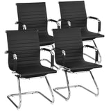 Tangkula Office Guest Chair Set of 2/4/6/8/10/12 Heavy Duty Reception Chairs Conference Room Chairs