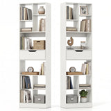Tangkula 71” Tall Open Bookcase with Drawer(1/2)