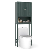 Tangkula Over The Toilet Storage Cabinet Above Toilet Bathroom Organizer