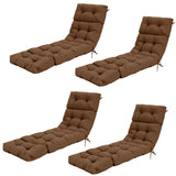 Tangkula  73 x 22 Inch Patio High Back Recliner Cushion with 4 String Ties