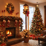 Tangkula 6.1 FT Christmas Pre-lit Street Lamp