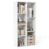 Tangkula 7-Cube Bookcase | Freestanding Storage Organizer with 7 Open Cubbies