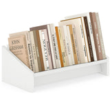 Tangkula Wooden Desktop Bookshelf | Tilting Bookcase Organizer for Magazines