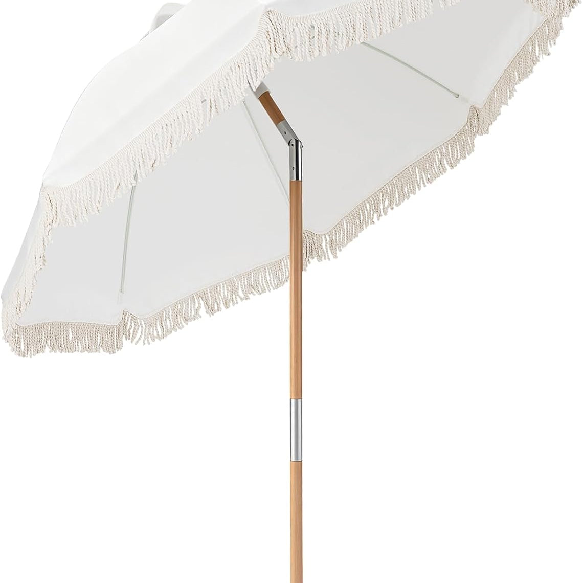 Tangkula 6 FT Tassel Market Table Umbrella with Push Button Tilt