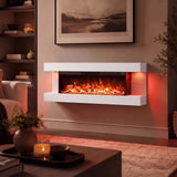 Tangkula 3-Sided 18"/26"/36"/46" WiFi Electric Fireplace with 32"/40"/50"/60" Floating Mantel | 750W/1500W