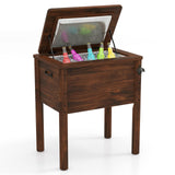 Tangkula Wooden Patio Cooler 54 Quart