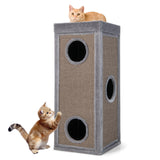 Tangkula 4 Story Cat Tree Condo, 39 Inch Multi-Layer Cat House with Sisal Scratch Pad