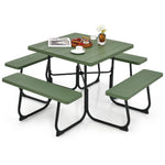 8 Person Picnic Table, Green - Tangkula